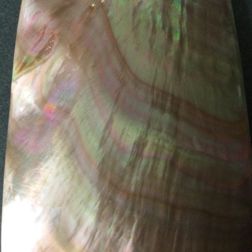 Rectangular Shell and Sterling Silver Pendant - Picture 5 of 8